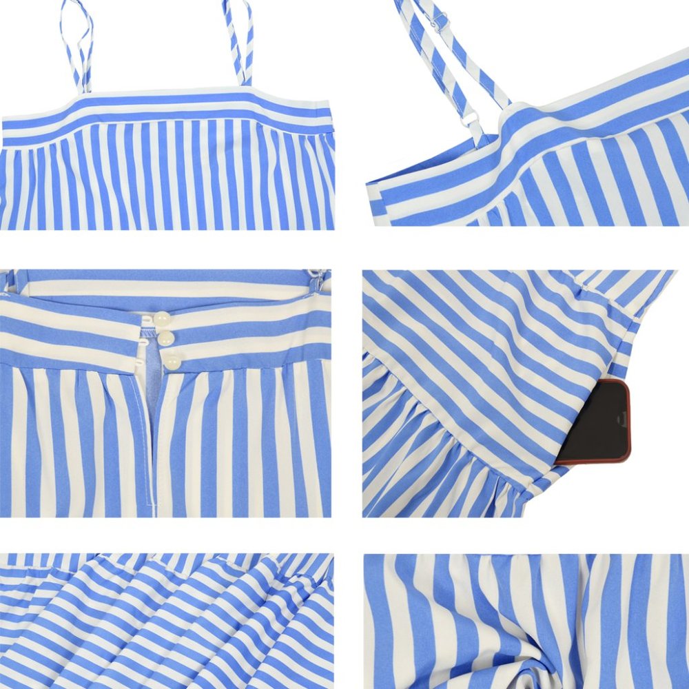 Striped Spring Ruffle Babydoll Dress - Picture 8 of 9
